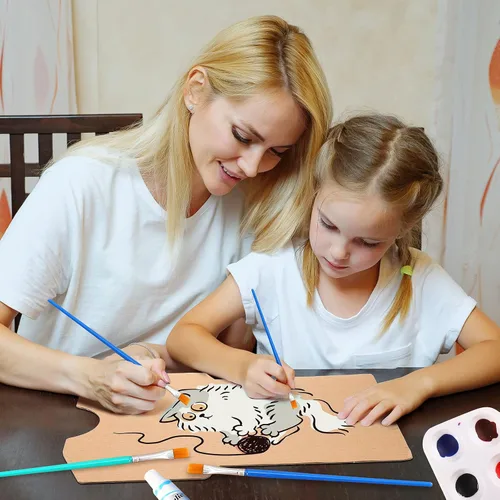 Vista 2 de 32 piezas de cartón para camisas de cartón, para manualidades, pintura de impresión de camisetas para niños y adultos, serigrafía, 4 tamaños
