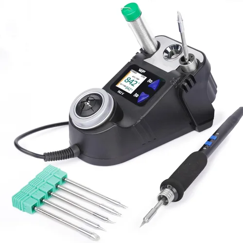 Vista 10 de WEP 982-V Micro Soldering kit with 5 C210 Soldering Iron Tips, Temperature Control, Sleep Mode, Auto Shutdown and LCD Display