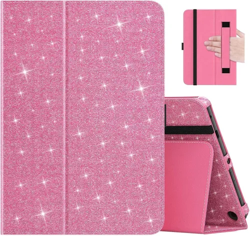 Vista 35 de MoKo - Funda compatible con la tablet Kindle Fire HD 8 y 8 Plus (10ª generación, versión de 2020), funda de soporte plegable y diseño delgado