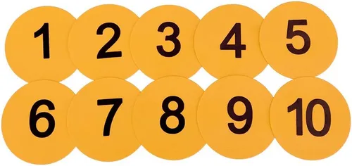 Vista 7 de Marcadores de puntos de piso numerados de 8 pulgadas