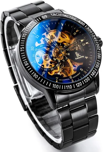 Vista 3 de Carrie Hughes Men's Steampunk Photochromic Glass Automatic Stainless Steel Watch 98226