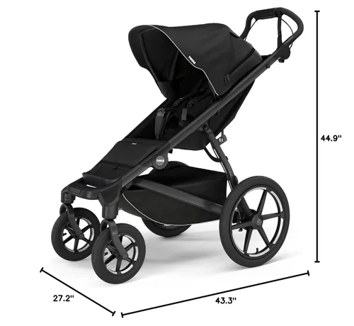 Vista 12 de Thule Urban Glide 4-Rueda Individual para Niño Todo Terreno, Sistema de Suspensión Completa, Neumáticos Llenos de Aire, Asiento Erguido