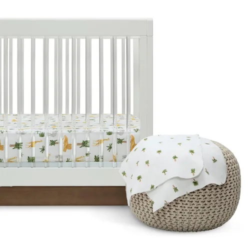 Vista 12 de Delta Children babyGap TrueSleep - Sábanas ajustables para cuna y niños pequeños (paquete de 2 unidades), diseño de amigos de safari (paquete de 2)