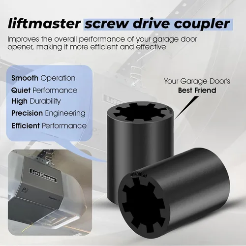 Vista 7 de Acoplador de transmisión por tornillo para abridor de puerta de garaje – Compatible con modelos de transmisión por tornillo LiftMaster, Chamberlain
