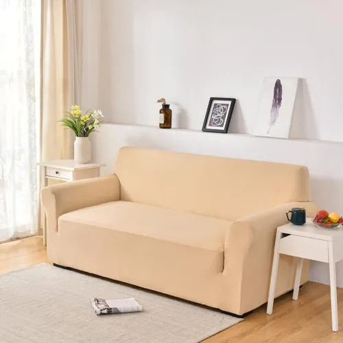 Vista 5 de Fundas elásticas para sofá de 1/2/3/4 plazas, funda para sofá biplaza/sillón, funda de sofá modular en forma de L, protector universal de muebles