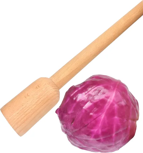 Vista 4 de Chucrut Pounder 23 pulgadas madera de haya repollo Smasher/Stomper machacadora