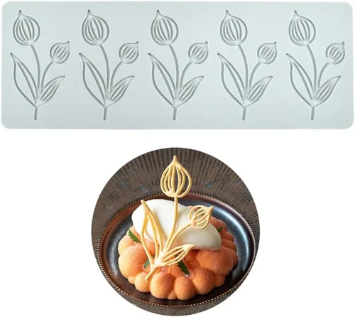 Vista 14 de Molde de silicona en forma de langosta con encaje Molde de caramelo de chocolate Molde de hueso de pescado hueco 3D en forma de langosta Molde