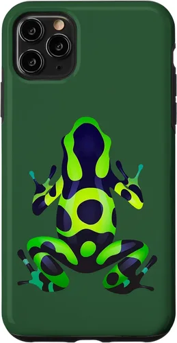 Vista 13 de Green & Black Poison Dart Frog Colored Exotic Amphibian Pet Case for iPhone 16