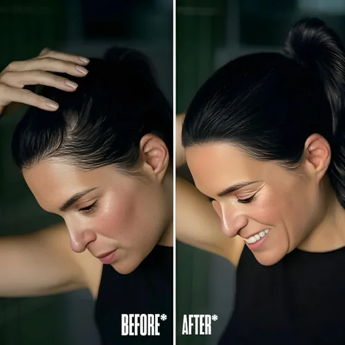 Vista 8 de Polvo de línea capilar para retoque de raíz negra, corrector de pérdida de cabello instantánea para cabello delgado, resistente al viento y al