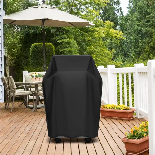 Vista 7 de Arcedo Cubierta pequeña para parrilla de 32 pulgadas, resistente al agua, 2 quemadores, para barbacoa de gas, para exteriores, compatible con Weber