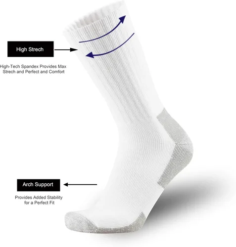 Vista 2 de Durcusie 10 pares de calcetines de algodón para hombre que absorben la humedad