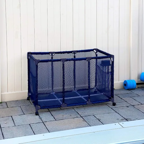 Vista 5 de Soporte para fideos de piscina, juguetes, flotadores, bolas y flotadores, organizador de almacenamiento de malla, altura para niños, grande