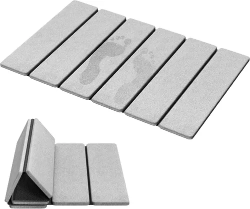 Vista 14 de Luxspire Tapete de baño de piedra, tierra de diatomeas de 24 x 16 pulgadas A-Dark Gray