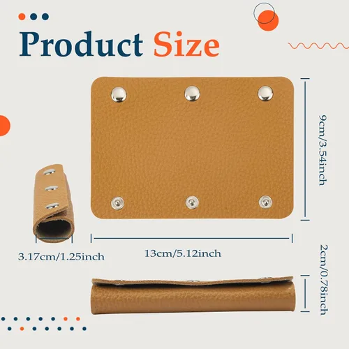 Vista 2 de IUAQDP 2 piezas de funda de cuero para asa de bolso, bolsa de equipaje, protector de agarre con cierre de latón, correa de bolso suave