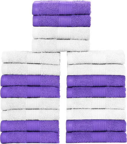 Vista 11 de Ample Decor Juego de 12 toallas de baño de 600 GSM, 100% algodón, 4 toallas de baño, 4 toallas de mano, 4 paños de lavado, absorbentes y suaves