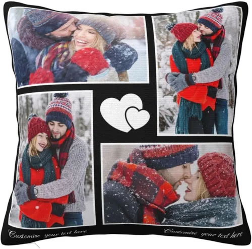Vista 16 de Funda de almohada personalizada con imagen y texto, funda de almohada con foto personalizada, funda de almohada personalizada con foto, regalos