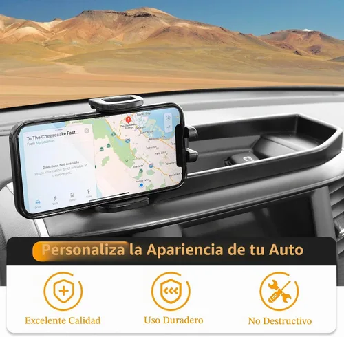 Vista 4 de Hoolcar Soporte para teléfono Ram Dash con bandeja de almacenamiento, compatible con Dodge Ram 2018-2023, accesorios interiores
