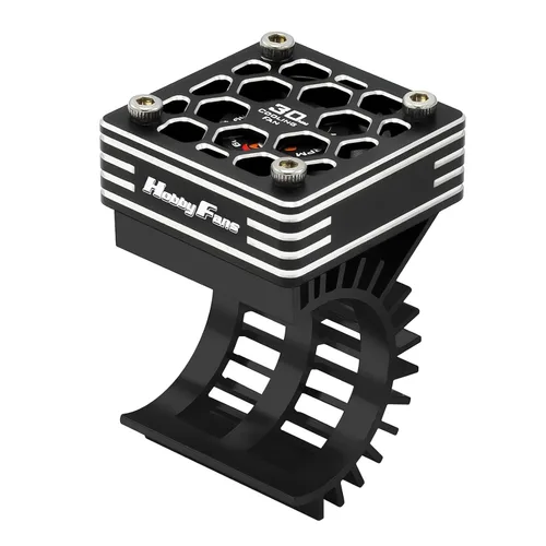 Vista 7 de Disipador de calor de motor RC con ventilador de enfriamiento de 5 V, apto para 370 380 390 2838 2858 2845 disipador de calor de motor sin Negro