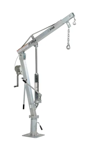 Vista 2 de Vestil WTJ-2-G Grúa de horca de acero galvanizado, capacidad extendida de 500 libras, alcance utilizable extendido 49-1/4 pulgadas, altura máxima