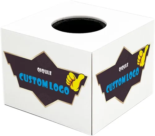 Vista 6 de Cubo personalizado para micrófono con logo, micrófono en forma de cubo con bandera, portátil, ABS moldeado por inyección, cubo cuadrado HD con Negro
