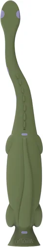 Vista 7 de Dr. Brown's Cepillo de dientes para niños pequeños, dinosaurio, verde, paquete de 1