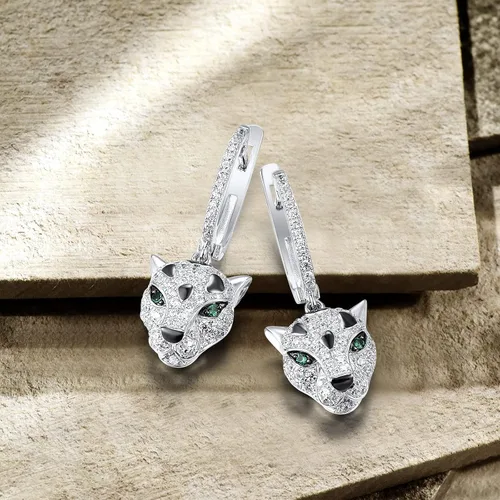 Vista 3 de Santuzza Aretes hipoalergénicos de plata de ley para mujer