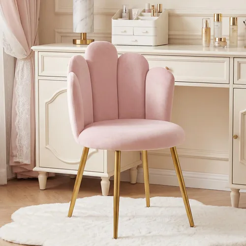 Vista 12 de Silla de tocador para sala de maquillaje, silla decorativa moderna de mediados de siglo para sala de estar, dormitorio, silla de maquillaje