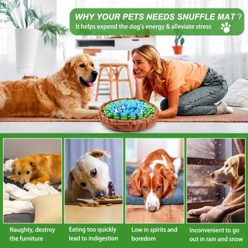 Vista 6 de SZEE Alfombrilla de olfateo para perros, alfombrilla ajustable para olfatear y comer lentamente, almohadilla para olfatear perros para estimulación