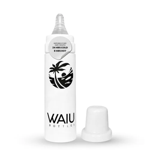 Vista 16 de Waiu - Biberón aislado de acero inoxidable de 4 onzas, mantiene las bebidas frías 24 horas, calientes 8 horas, sin BPA, aislado al vacío, biberón
