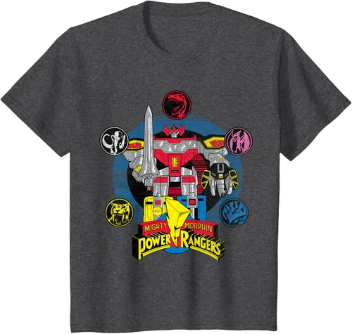 Vista 28 de Power Rangers Camiseta Megazord Asfalto