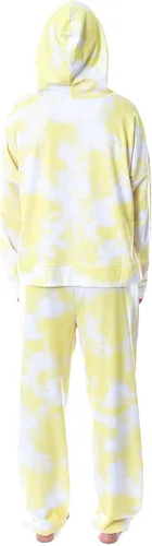 Vista 2 de INTIMO Spongebob Squarepants Tie Dye - Conjunto de pijama con capucha para mujer, Amarillo