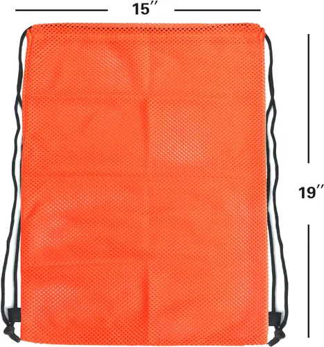 Vista 2 de GSE Bolsa deportiva de malla para niños y adultos. Bolsa de equipo deportivo de malla para pelotas deportivas, playa, viajes, gimnasio, natación