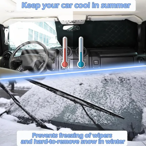 Vista 3 de CHEAYAR Cubierta de parabrisas compatible con Hummer H2 2003-2007, para hielo y nieve, hielo, rayos UV y escarcha, protector de espejo, resistente
