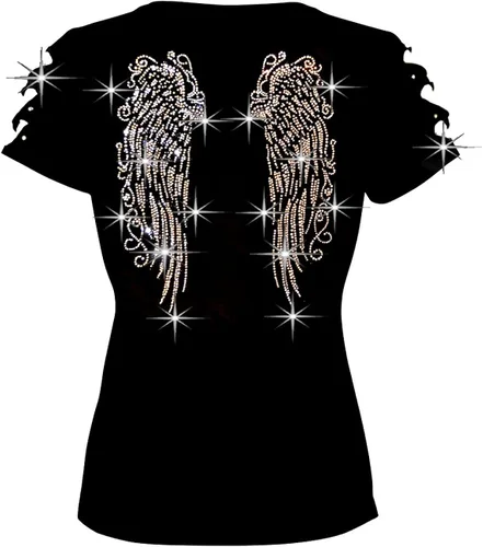 Vista 2 de unashamed romanos 1 16Christian playera alas de ángel Back Ripped Cut Out