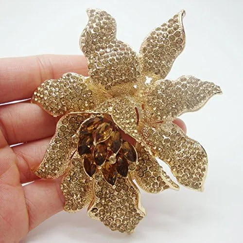 Vista 2 de TTjewelry B10461600 - Broche de orquídea (cristal)