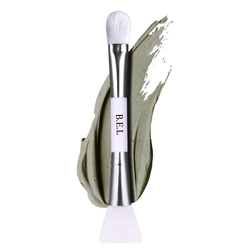 Vista 9 de Bare Essentials Living - Cepillo para mascarilla facial de arcilla (1 paquete, bambú), herramienta doble aplicadora de máscara facial de silicona