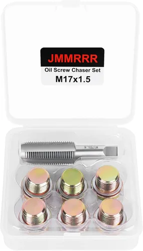 Vista 11 de Kit de reparación de roscas para tapón de drenaje de aceite M13 x 1.25 mm, herramienta de roscado de tornillos de cárter de aceite, kit