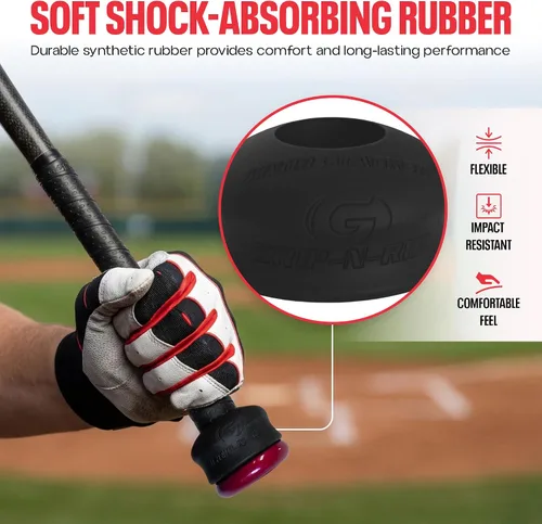 Vista 5 de Anillo de estrangulamiento de Grip-N-Rip para bate de béisbol/sóftbol con empuñadura de botón y apilable para un ajuste personalizado y comodidad