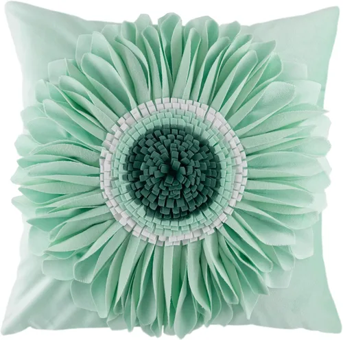 Vista 26 de OiseauVoler Fundas de almohada hechas a mano de 18 x 18 pulgadas, fundas de cojín de girasol 3D azules, fundas de almohada decorativas para sofá
