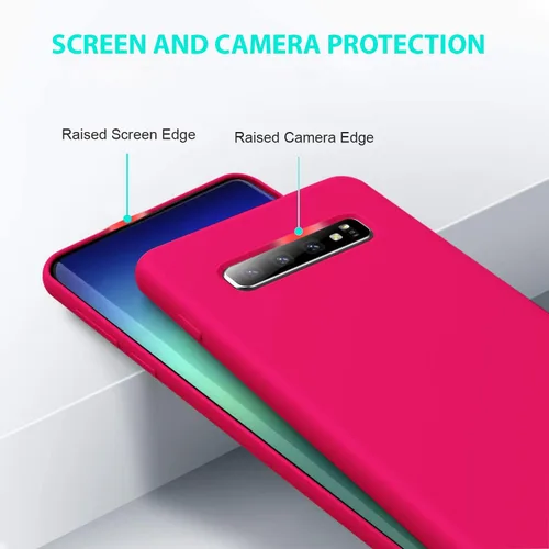 Vista 4 de ZUSLAB Funda compatible con Samsung Galaxy S10, funda protectora de goma de gel de silicona, delgada y rígida a prueba de golpes, funda protectora