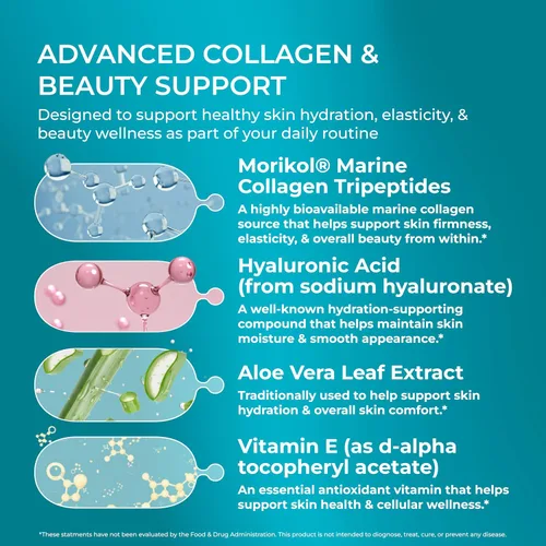 Vista 5 de PUREHEALTH RESEARCH Refuerzo de colágeno marino - para la salud de la piel, el cabello y las uñas - para un soporte de piel suave, brillante