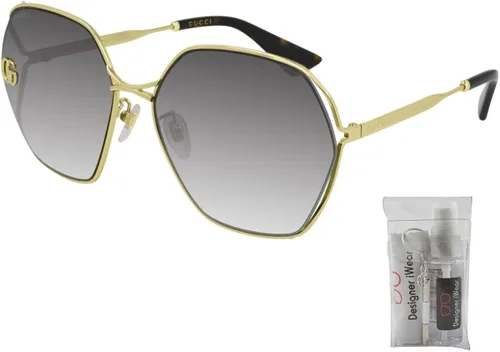 Vista 2 de Gucci GG818SA Square Sunglasses for Women BUNDLE with Designer iWear Complimentary Eyewear Kit
