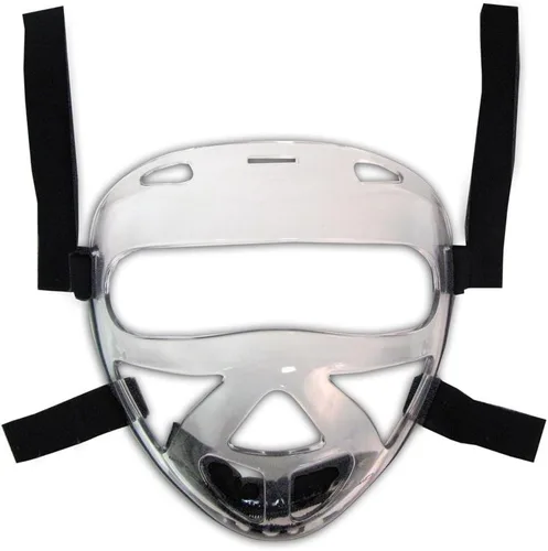 Vista 2 de Macho Dyna - Juego de 8 piezas con espinilleras y protector facial negro niño pequeño