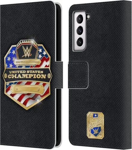 Vista 314 de Head Case Designs Officially Licensed WWE Cruiserweight Champion Title Belts Leather Wallet Case Compatible with Samsung Galaxy A07 4G Campeón