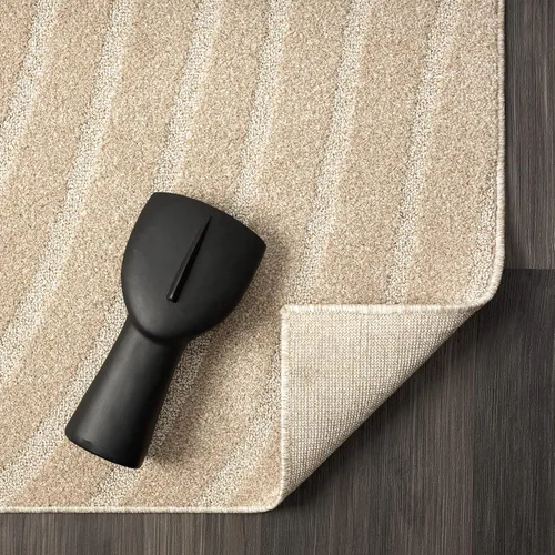 Vista 8 de LUXE WEAVERS Alfombra de Área Moderna Geométrica de Ondas Beige 2x3