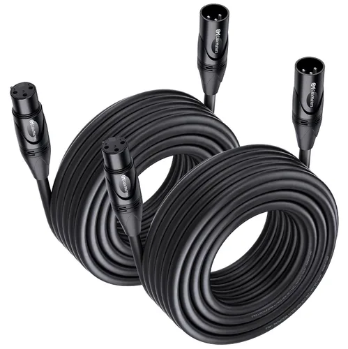 Vista 15 de Cable Matters Paquete de 2 Cables XLR a XLR Premium Cortos - 1 pie, Cable de Micrófono Macho a Hembra, Cordón de Micrófono de Cobre Libre de Oxígeno