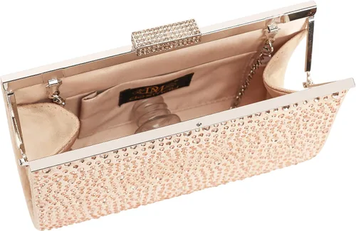 Vista 6 de DEXMAY Crystal Clutch Purse for Women Rhinestone Frame Clutch Handbag for Party