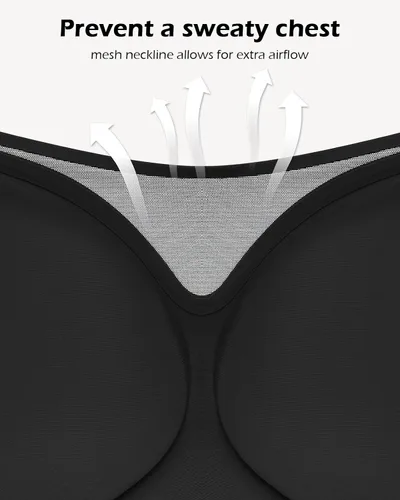 Vista 8 de WOWENY Wireless Minimizer Bras for Women V Neck Comfortable Adjustable Full Coverage Padded Bralettes Smoothing Bra
