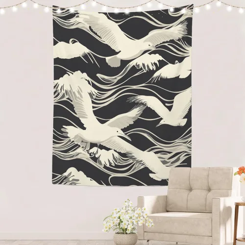 Vista 23 de Batmerry Abstract Repeat Polyester Tapestry, Tiled Directional Lightweight Wall Hanging High-Definition Print Backdrop For Dorm Room Bedroom Living