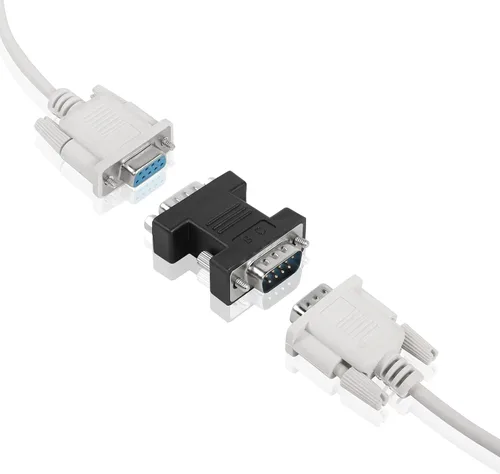 Vista 4 de QIANRENON RS232 DB9 macho a DB9 macho adaptador de conector extensor DB 9 Pin convertidor serial, para dispositivos de interfaz de comunicación